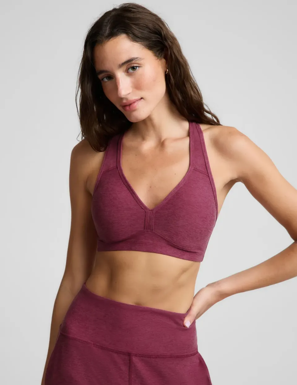 Beyond Yoga Spacedye Lift Your Spirits Bra sportbehå Pomegranate