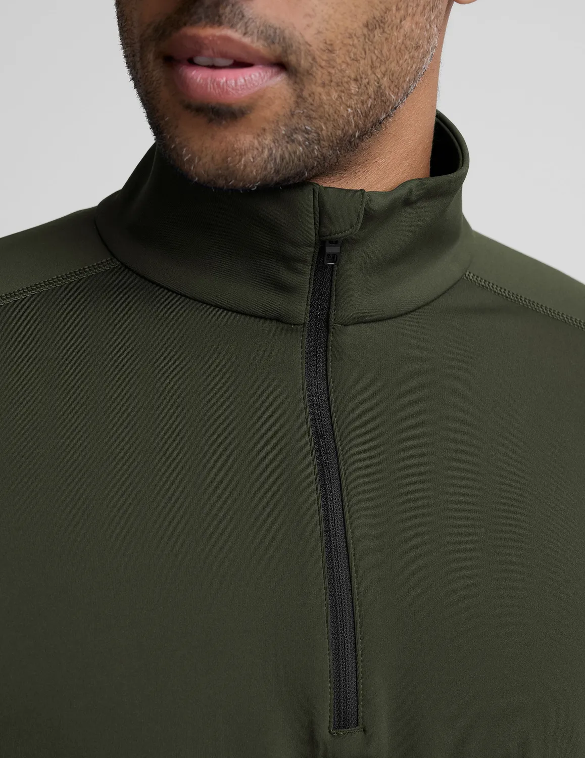 Beyond Yoga Pacer Fleece-Backed Quarter Zip tröja forest moss
