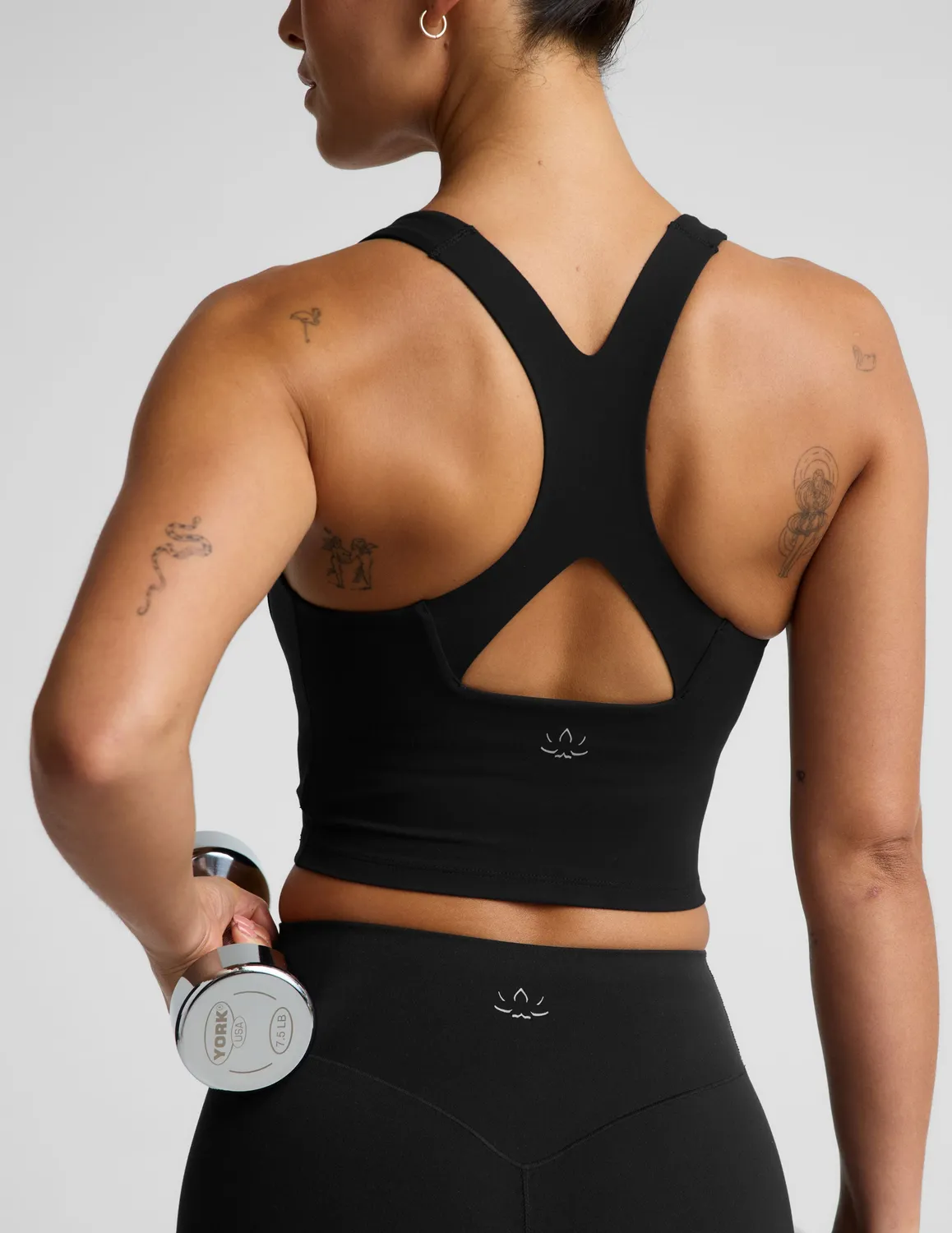 Beyond Yoga Glowzone Medium Impact Cropped Tank sporttopp svart