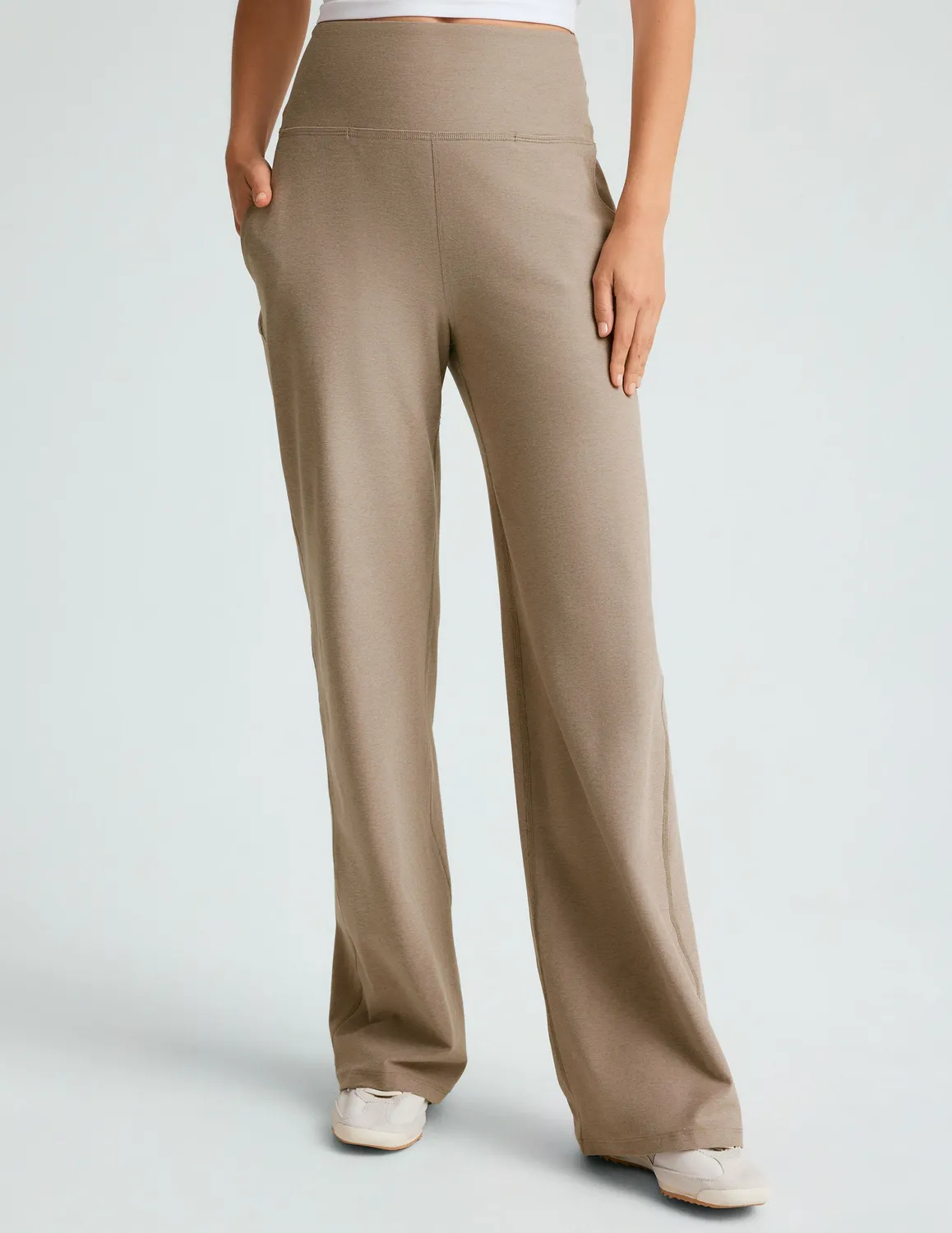 Beyond Yoga Spacedye Laid Back Wide Leg Pant 31 byxor Birch Heather