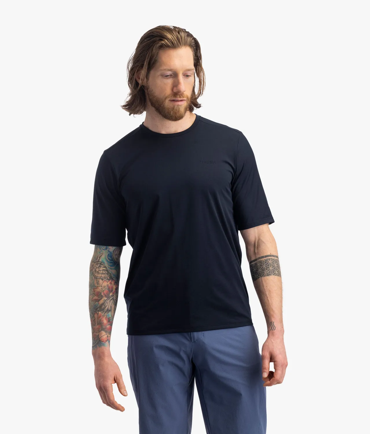 7MESH Atlas Short Sleeve cykeltröja svart UPF 30+