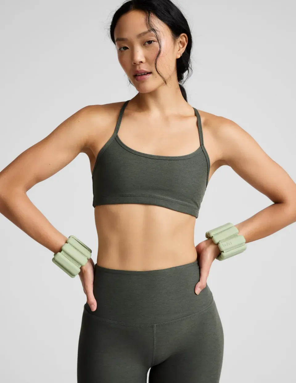 Beyond Yoga Spacedye Slim Racerback sportbh Dusty Forest mörkgrön