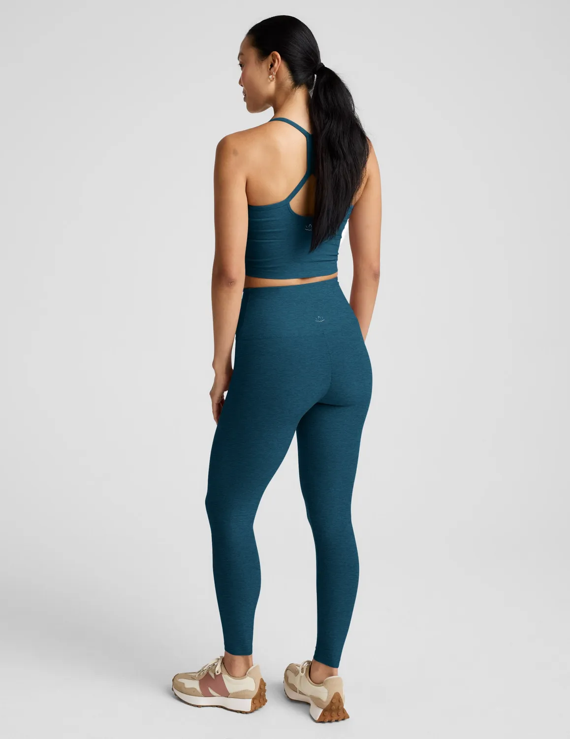 Beyond Yoga Spacedye Caught In The Midi träningstights Blue Gem Heather hög midja