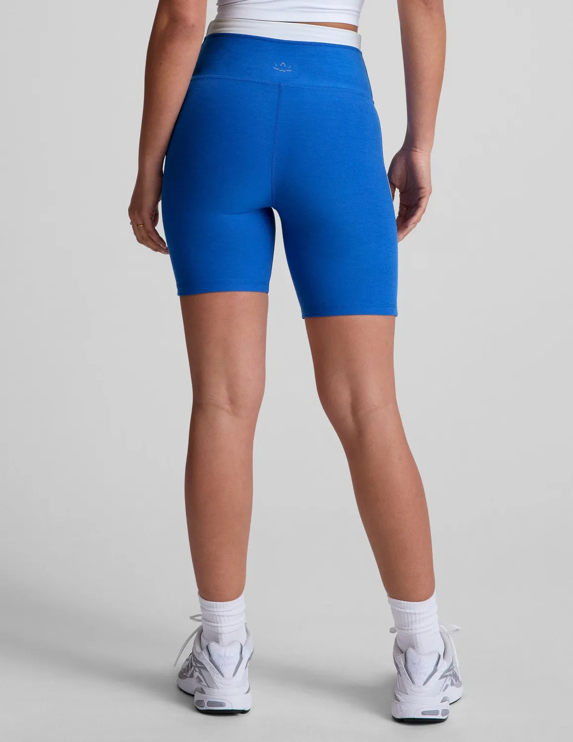 Beyond Yoga Spacedye Trophy 7" shorts Court Blue hög midja