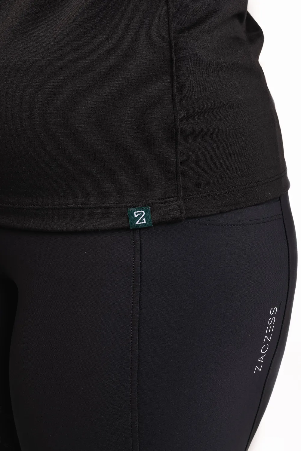 ZacZess Plus Valencia Black underställströja svart halvzip