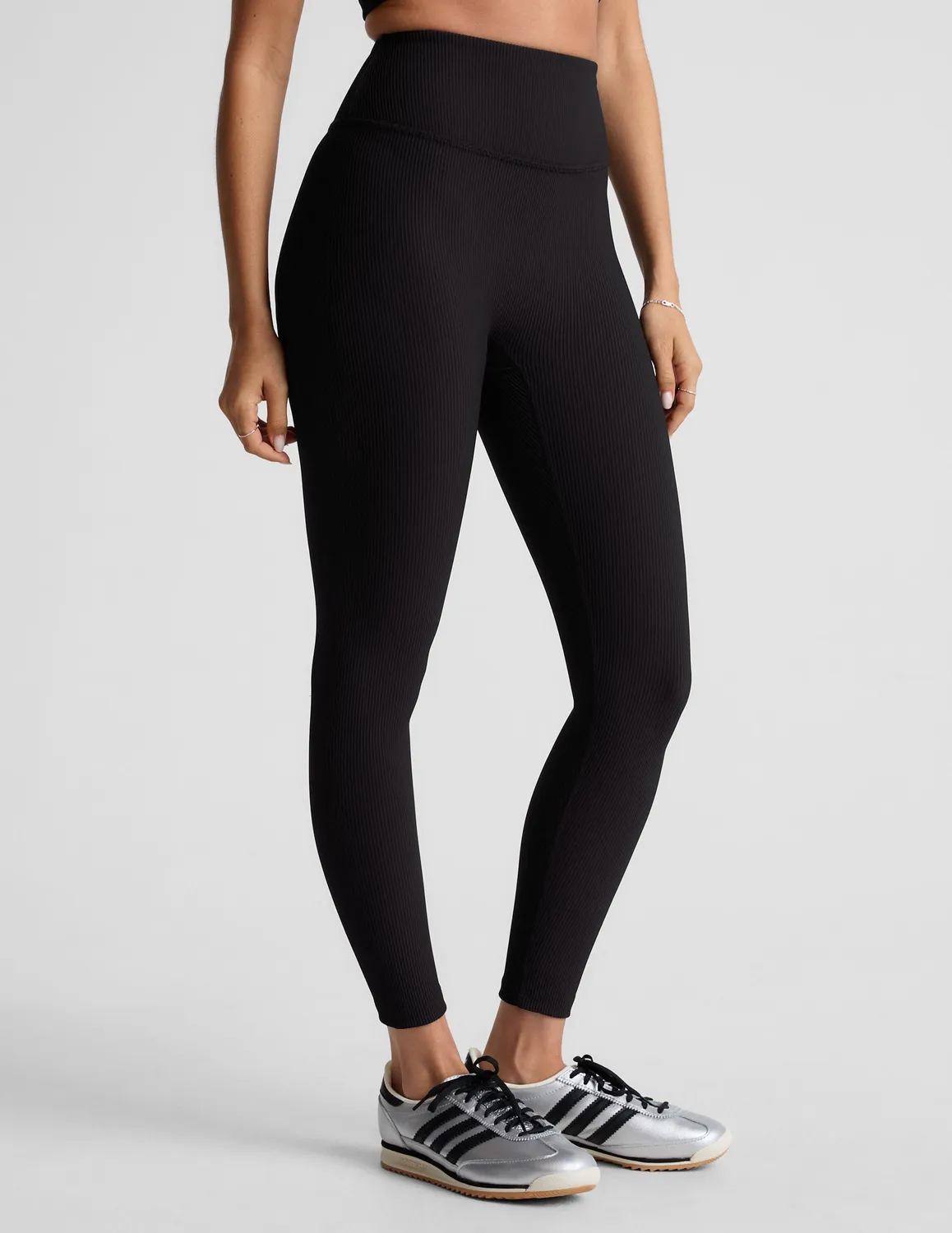 Beyond Yoga Impulse Ribbed Legging tights Black Onyx ribb