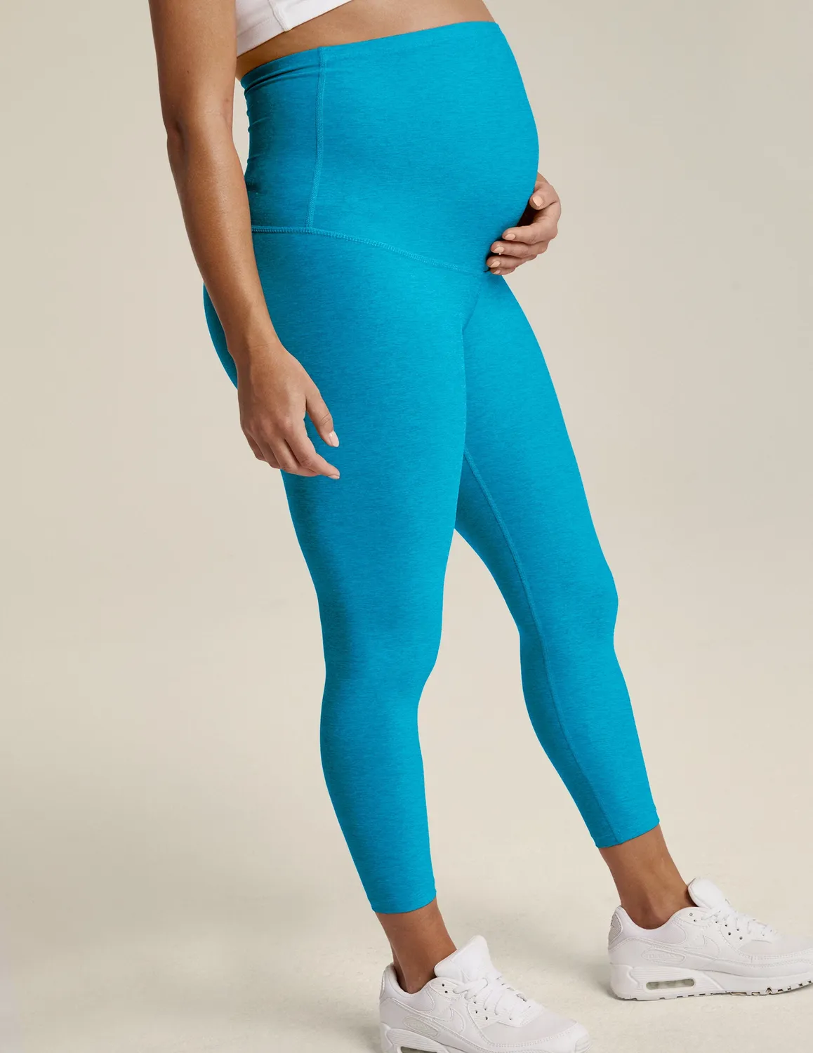 Beyond Yoga Spacedye Love The Bump capri mammaleggings Cali Blue stödjande