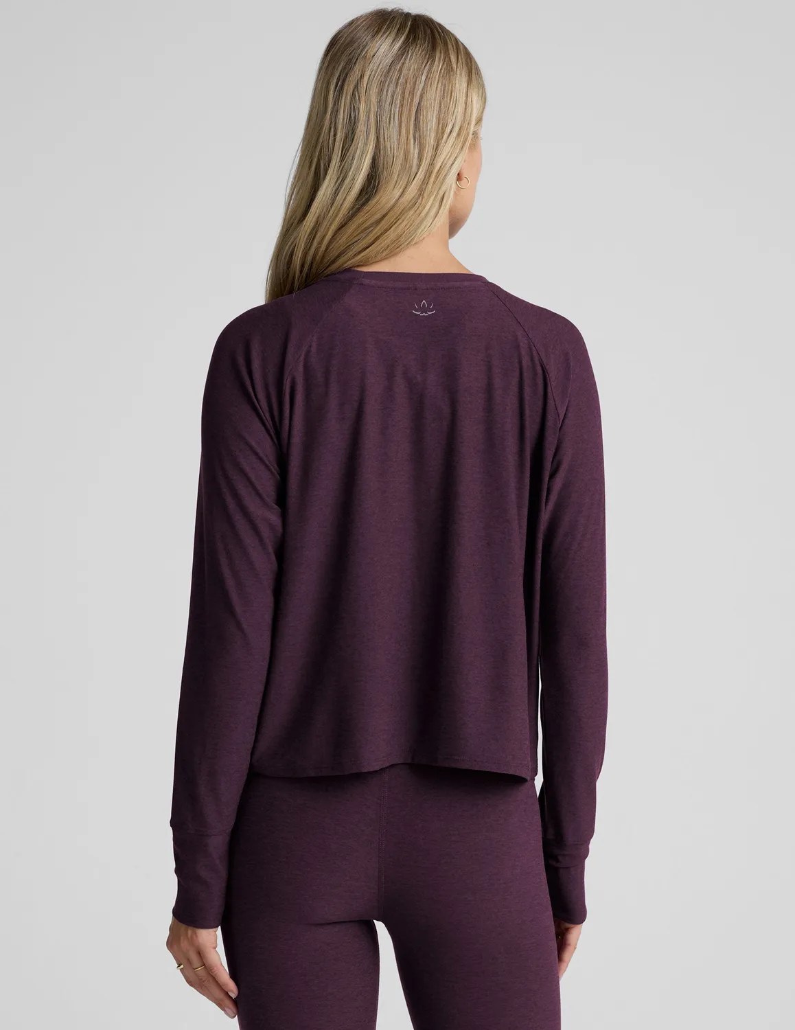 Beyond Yoga Featherweight Daydreamer Pullover långärmad tröja lila stretch