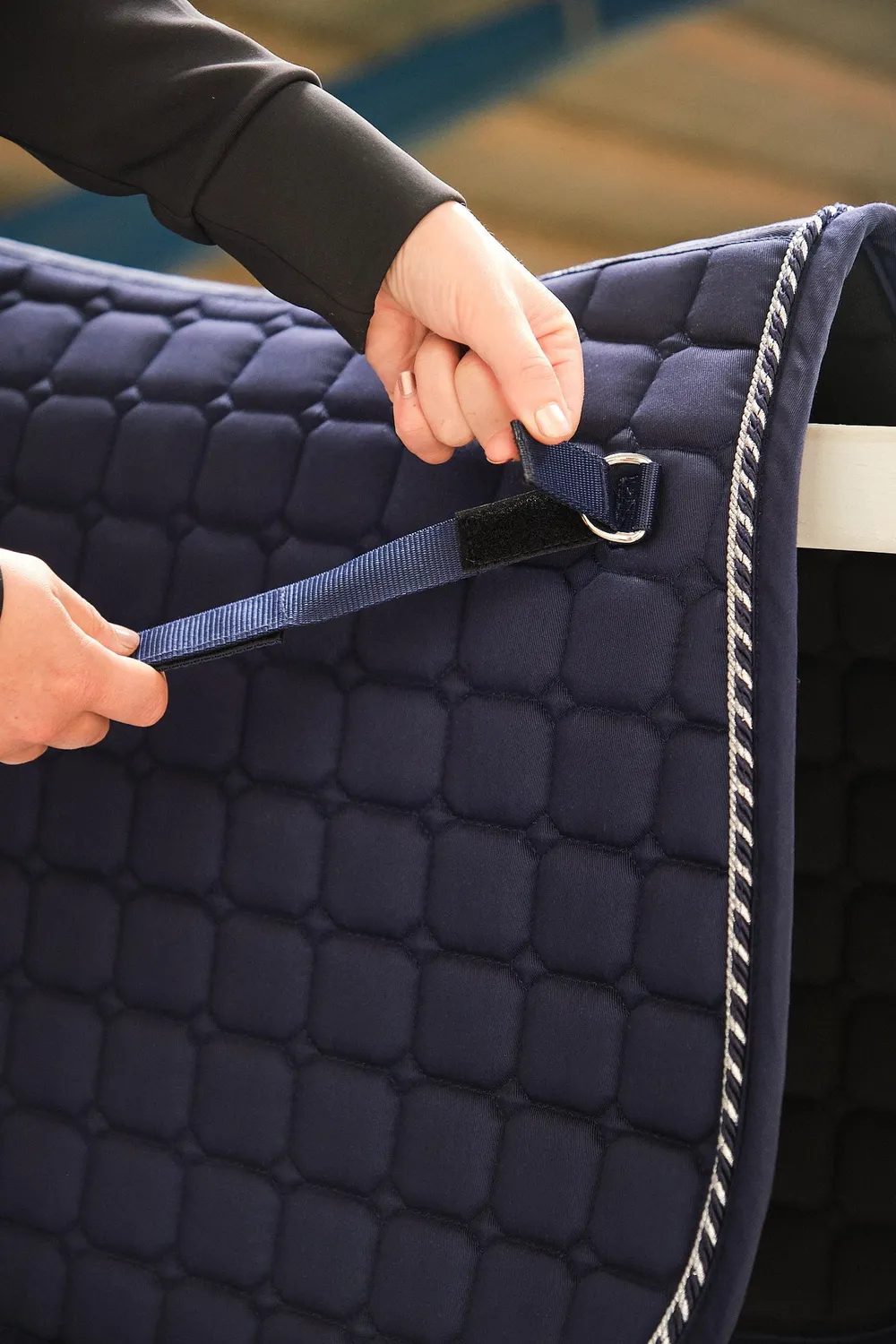 ZacZess Dressage Deep Ocean dressyrschabrak blå Full Quick Dry