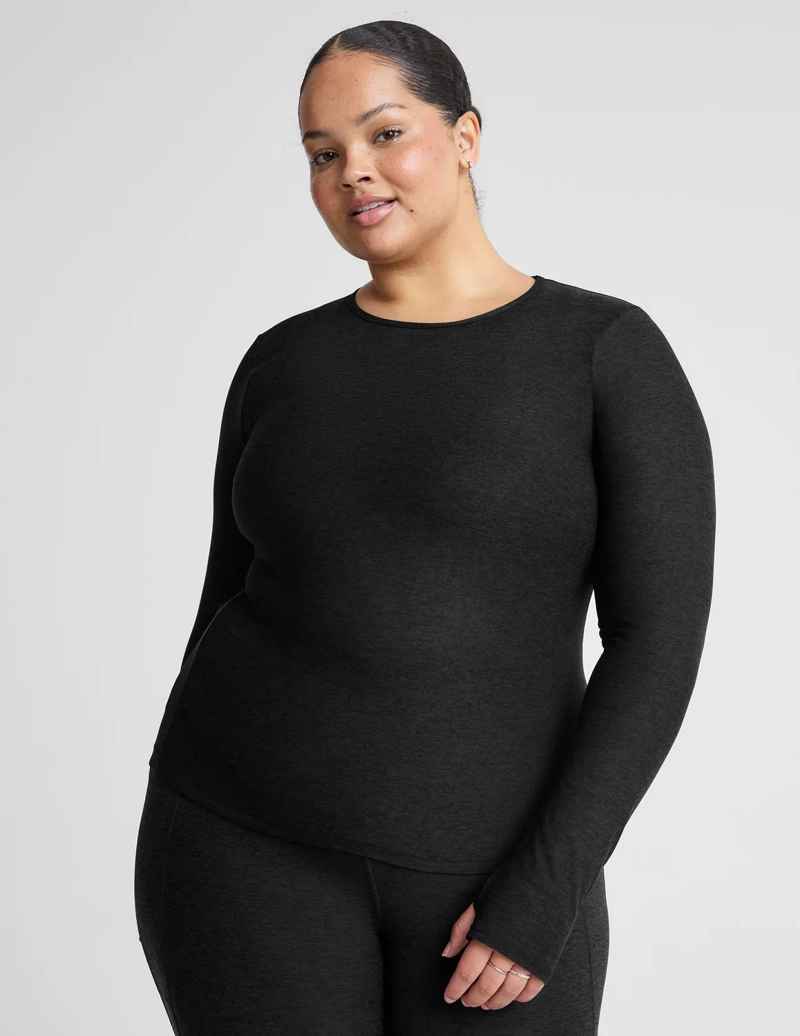 Beyond Yoga Featherweight Classic Crew Pullover tröja Darkest Night