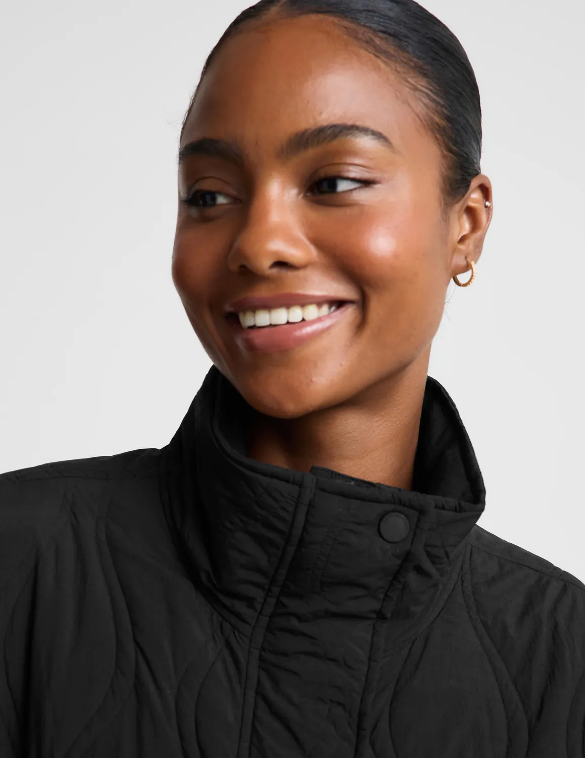 Beyond Yoga Roam Quilted Lightweight Jacket jacka Black vattenavisande