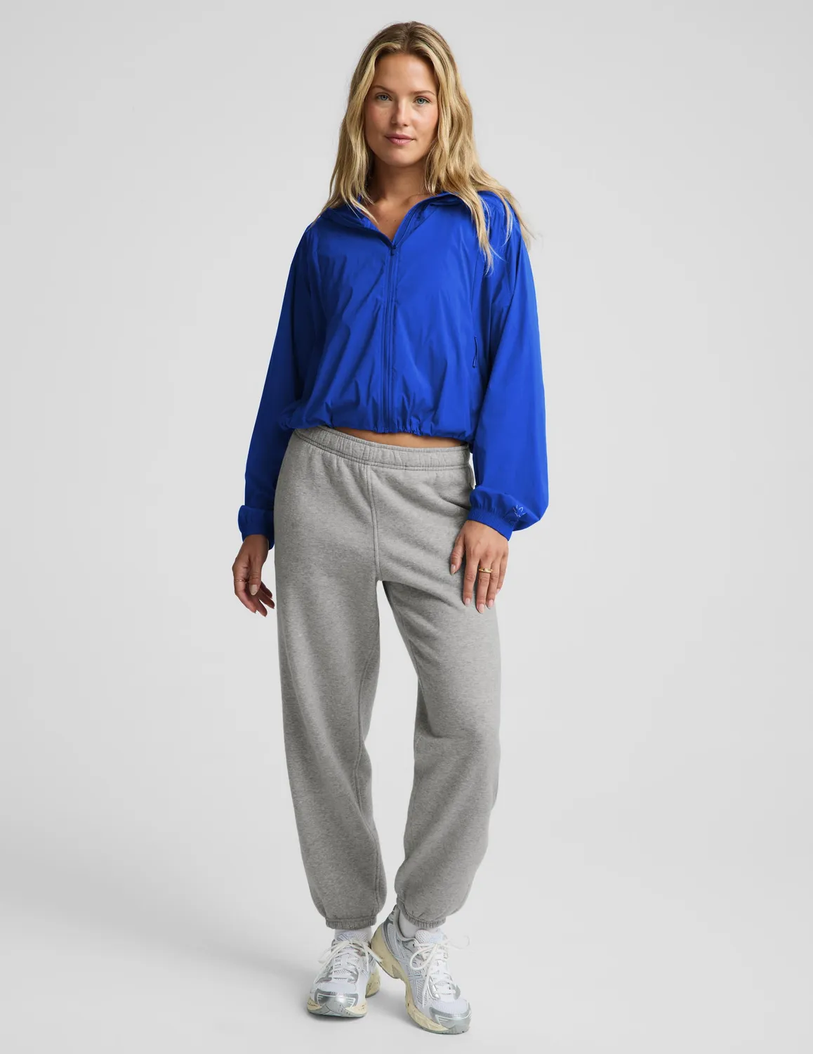 Beyond Yoga Places To Go löparjacka Ultra Blue UPF 50+