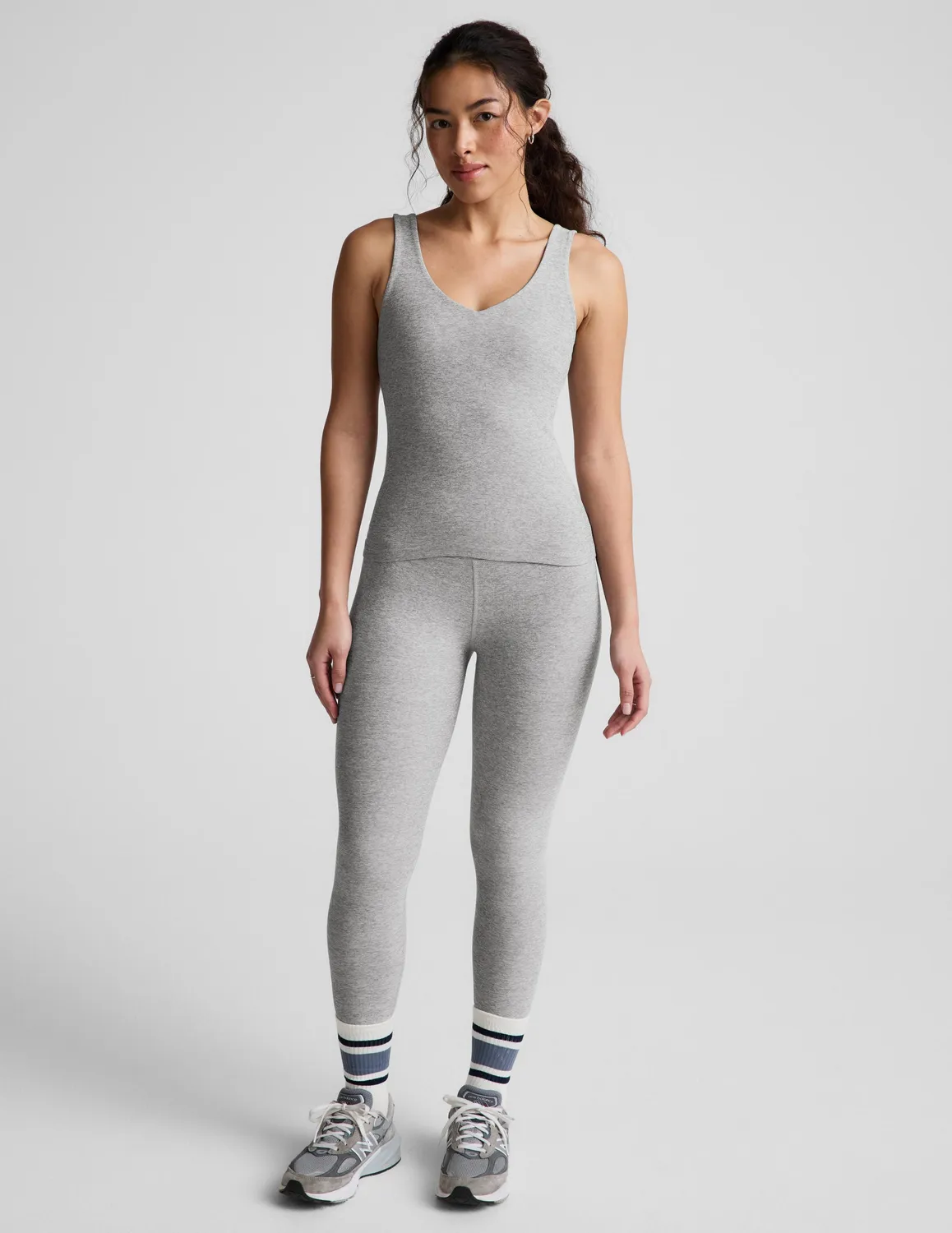 Beyond Yoga Spacedye Good Day Classic Tank linne Silver Mist inbyggd bh