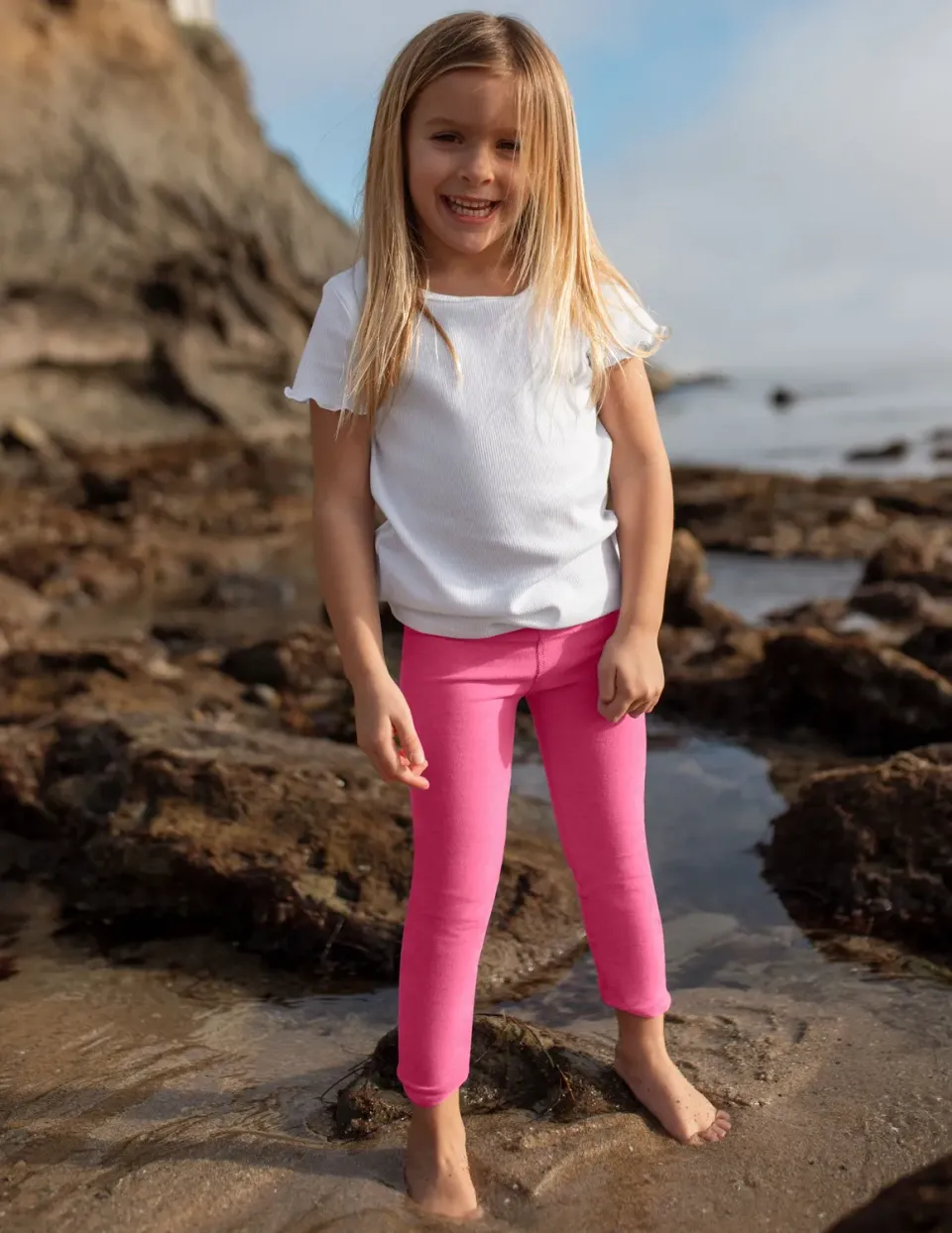 Beyond Yoga Spacedye Toddler Legging barntights Pink mjuk