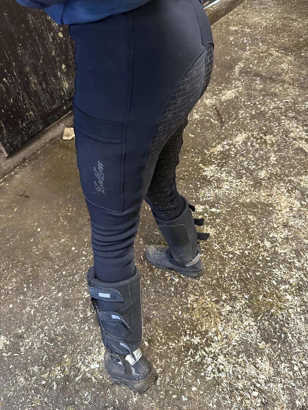 ZacZess Teddy Winter Leggings ridleggings grön teddyfodrad