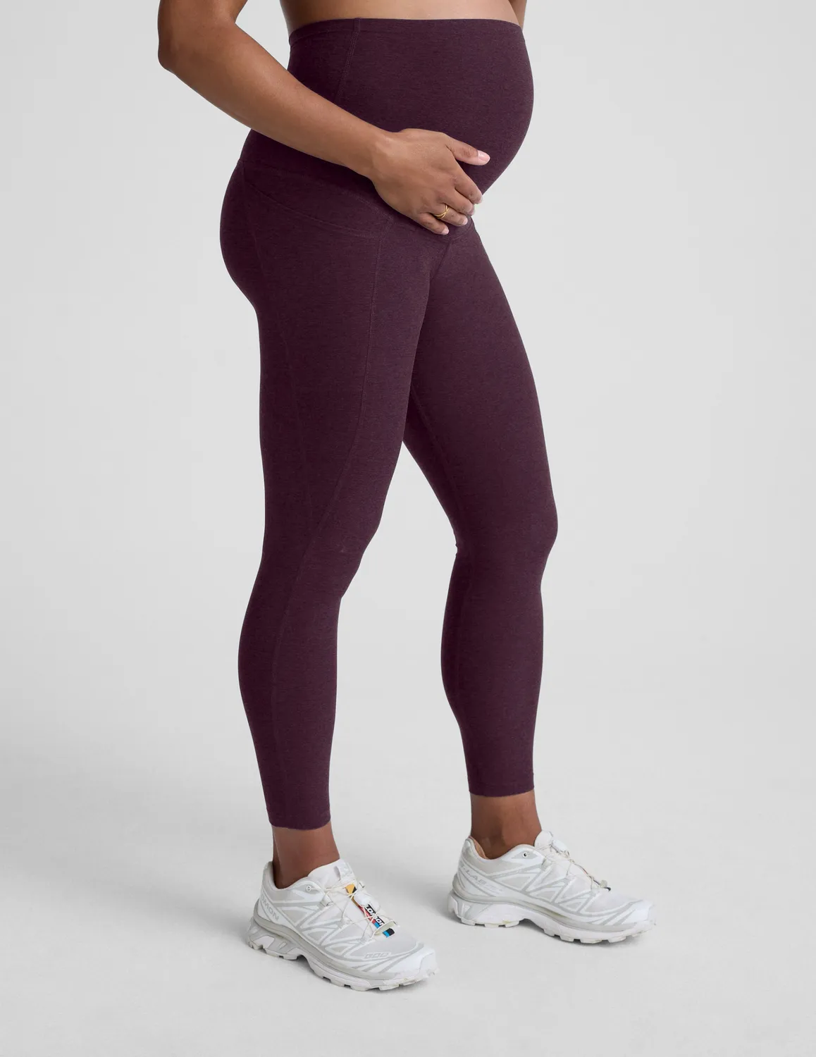 Beyond Yoga Spacedye Love the Bump midi leggings aubergine fickor