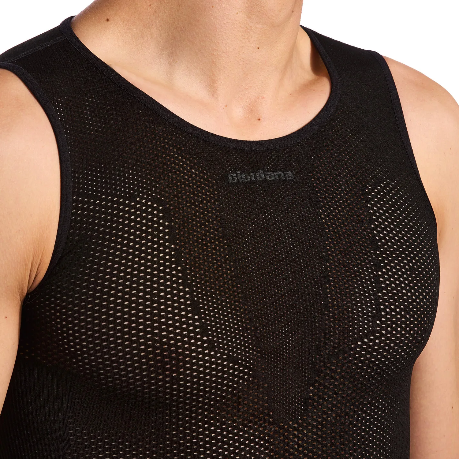 Giordana Ultralight Knitted Sleeveless underställströja svart tunn