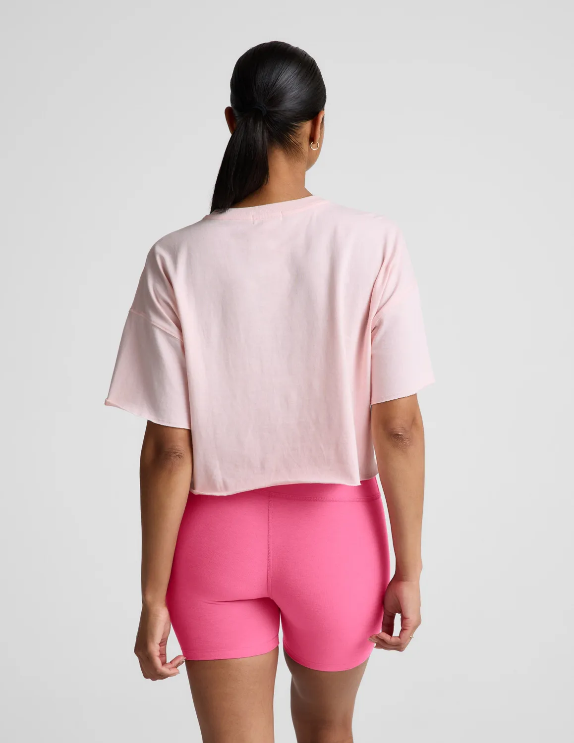 Beyond Yoga SoftKnit Better Than Ever Cropped t-shirt rosa bomull