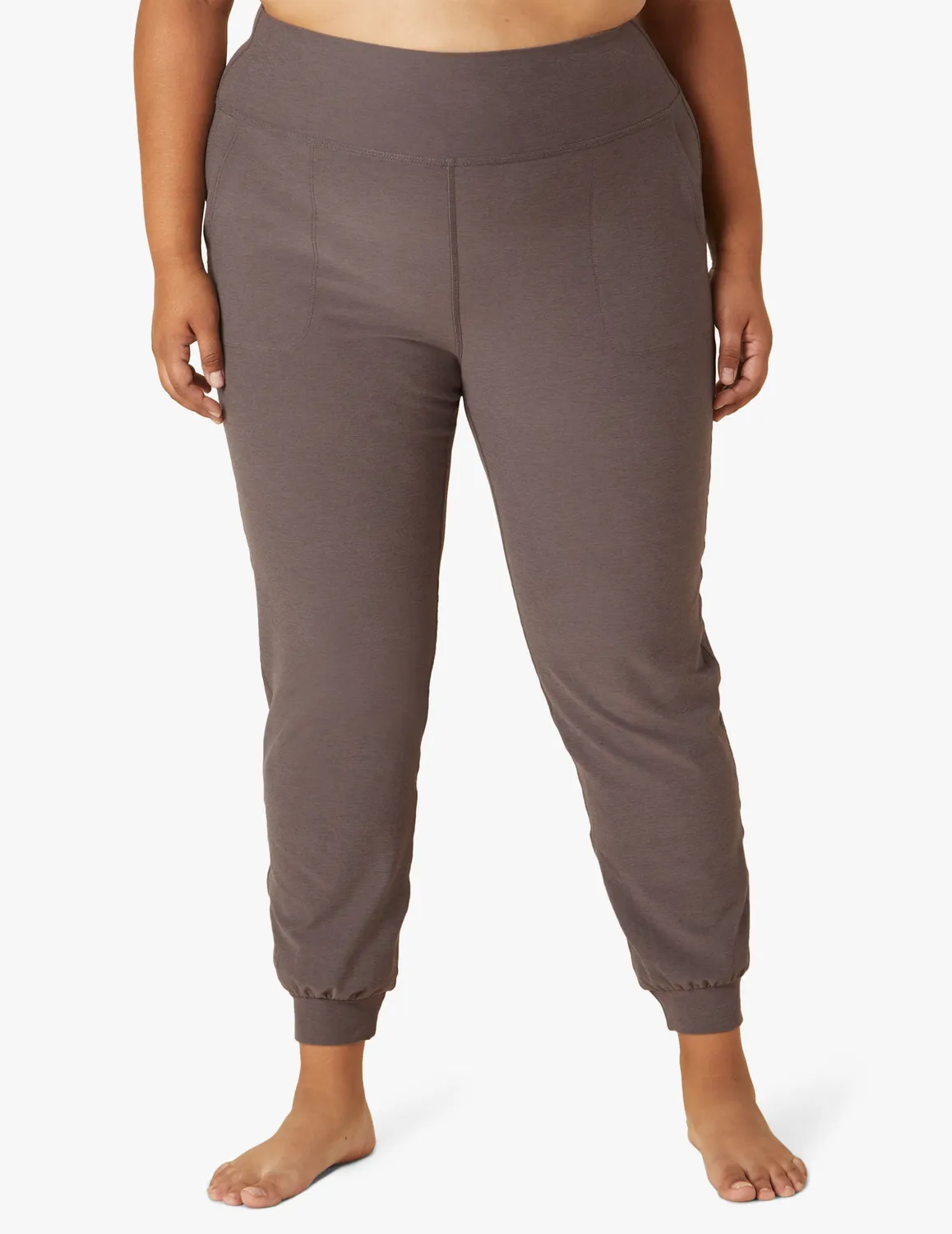 Beyond Yoga Spacedye Midi Jogger mjukisbyxor Woodland Heather fickor