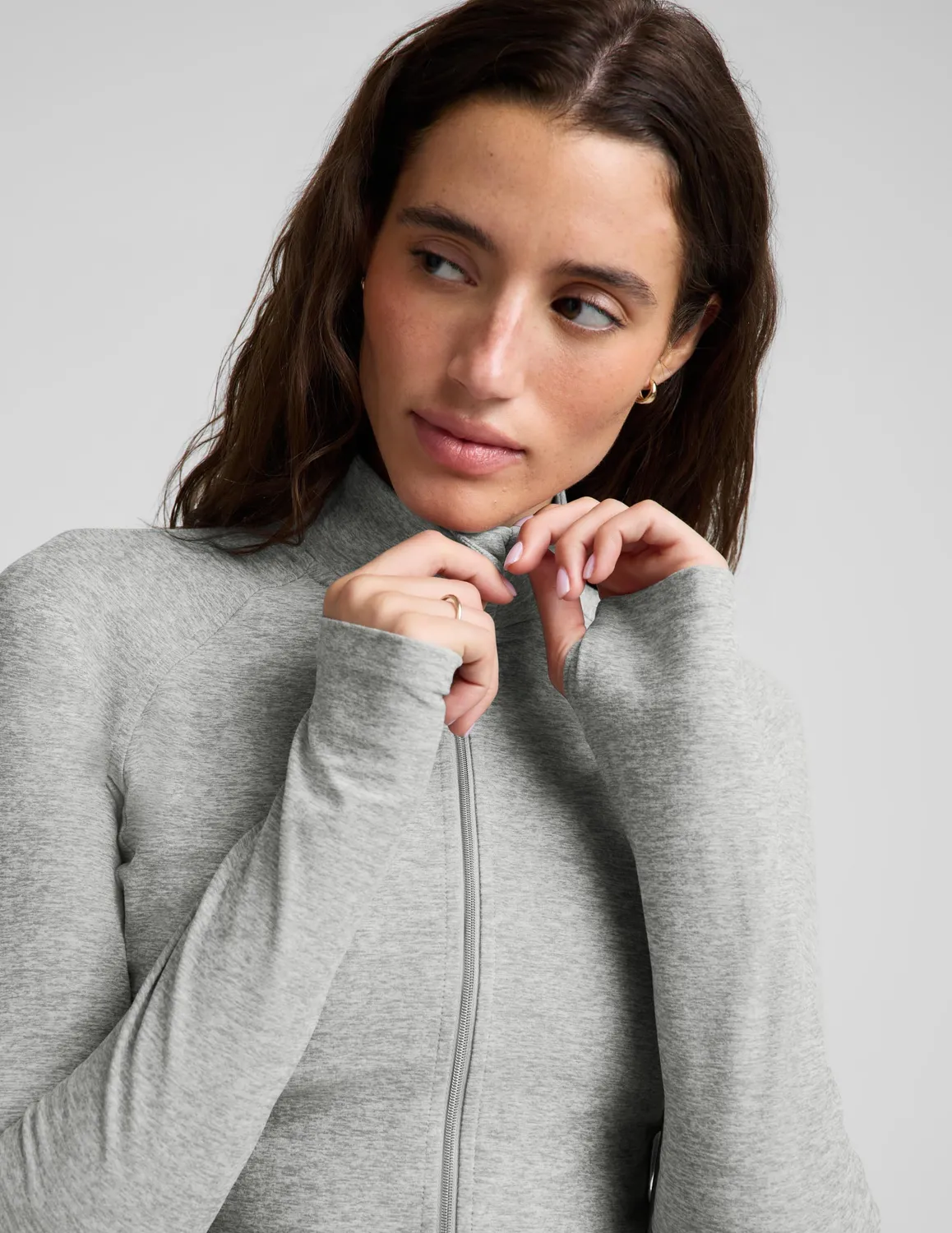 Beyond Yoga Spacedye High Definition jacka Silver Mist stretchig