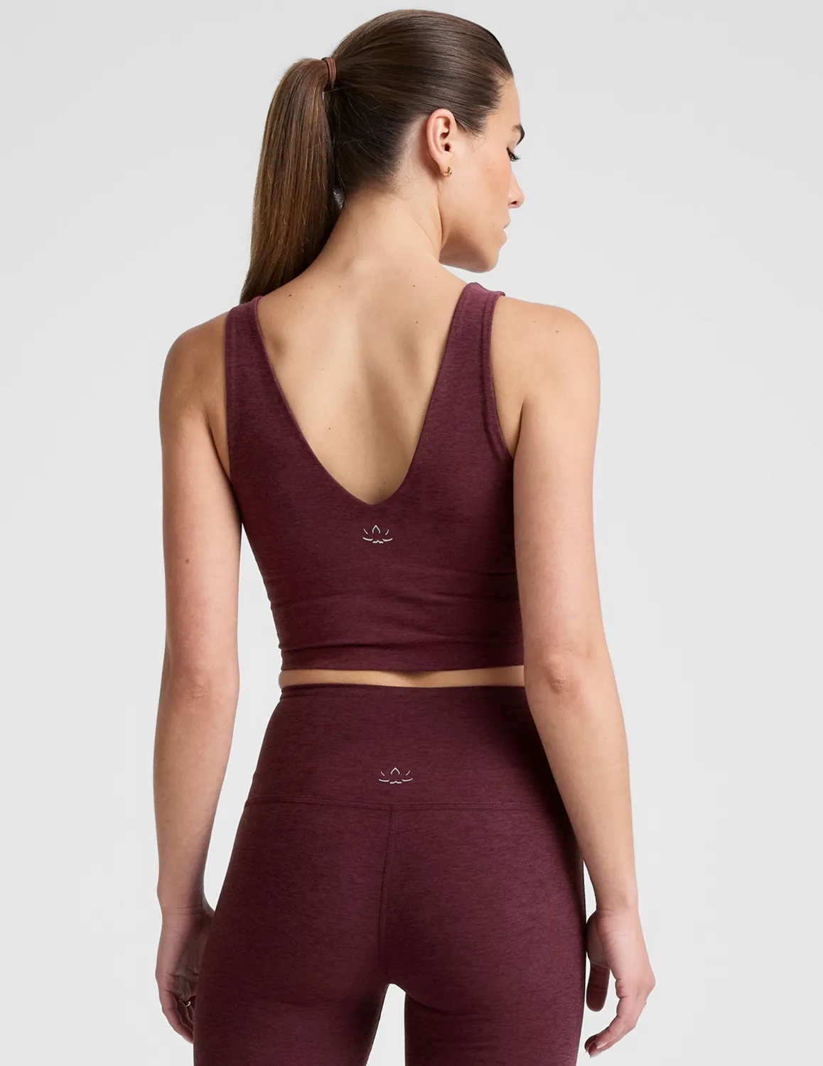Beyond Yoga Spacedye Good Day Cropped Tank croptopp Midnight Burgundy