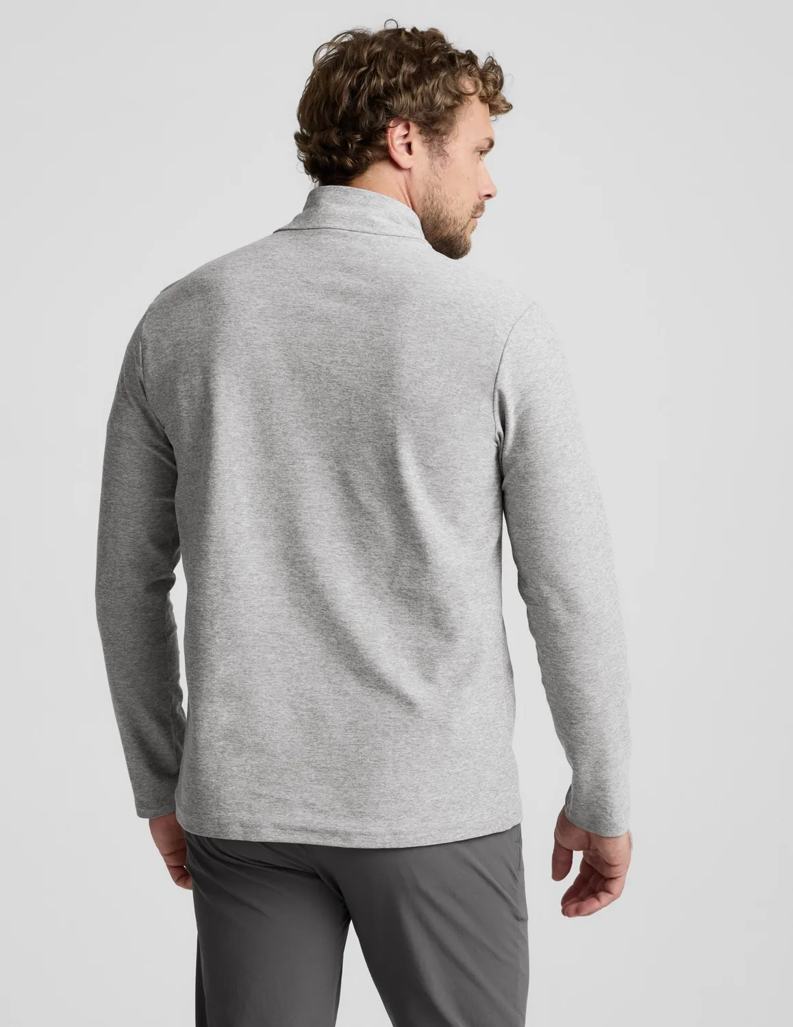 Beyond Yoga Spacedye Terrain quarter zip tröja Silver Mist slim fit