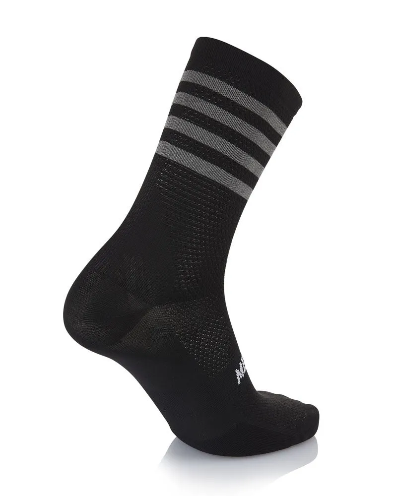 MB Wear Night Black cykelstrumpor svart 1 par – reflex