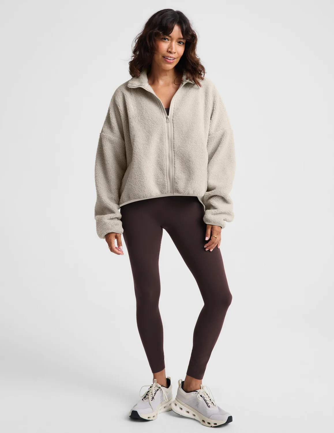 Beyond Yoga Unity Zip Jacket fleecetröja Riverbed boucle