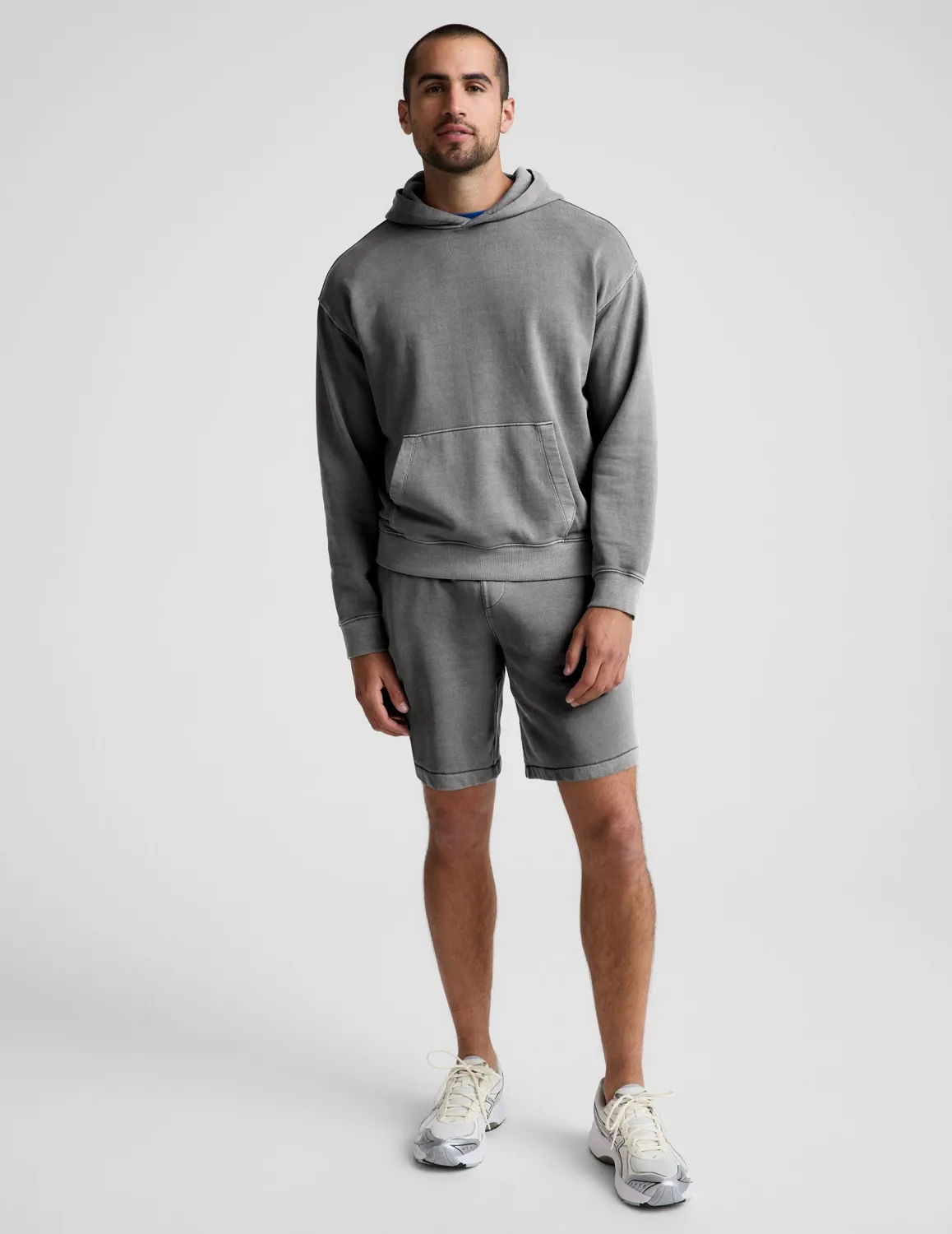 Beyond Yoga Beach Washed Terry Hoodie sweatshirt Washed Black Ash bomull