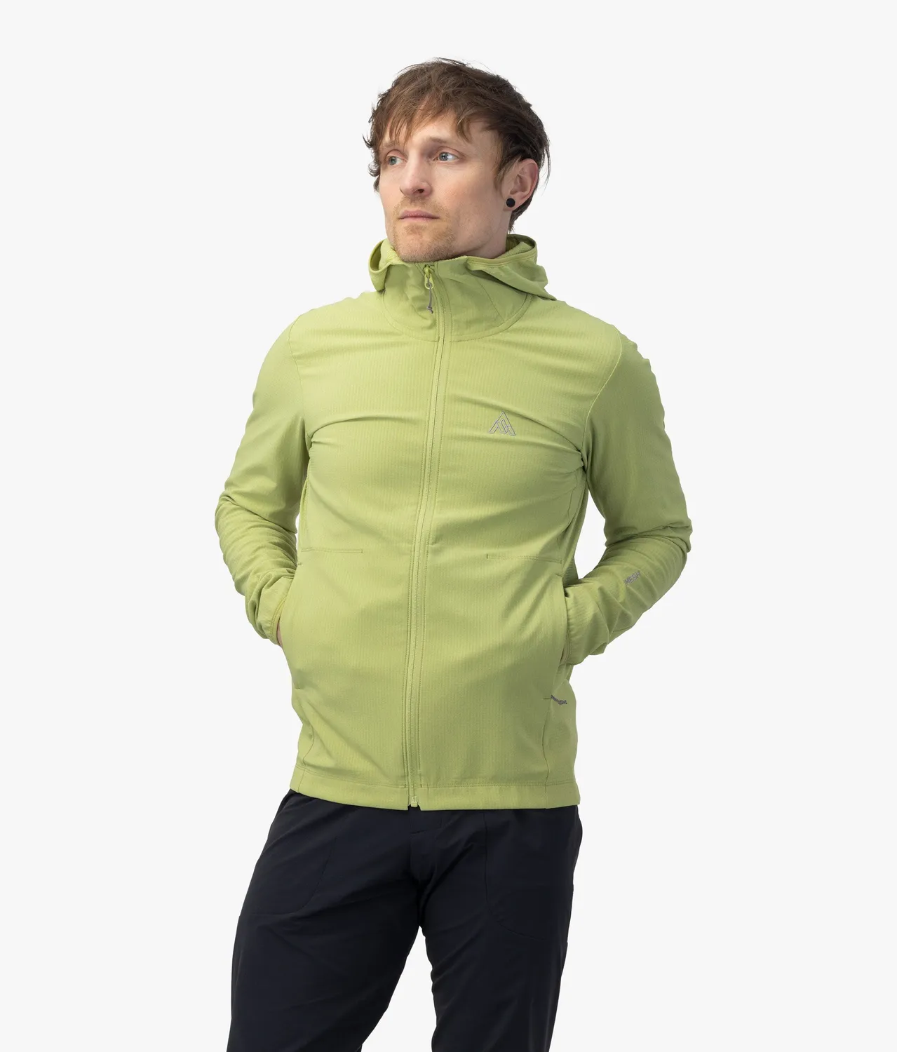 7MESH Spruce Hoody huvtröja Lake Blue vindskyddande