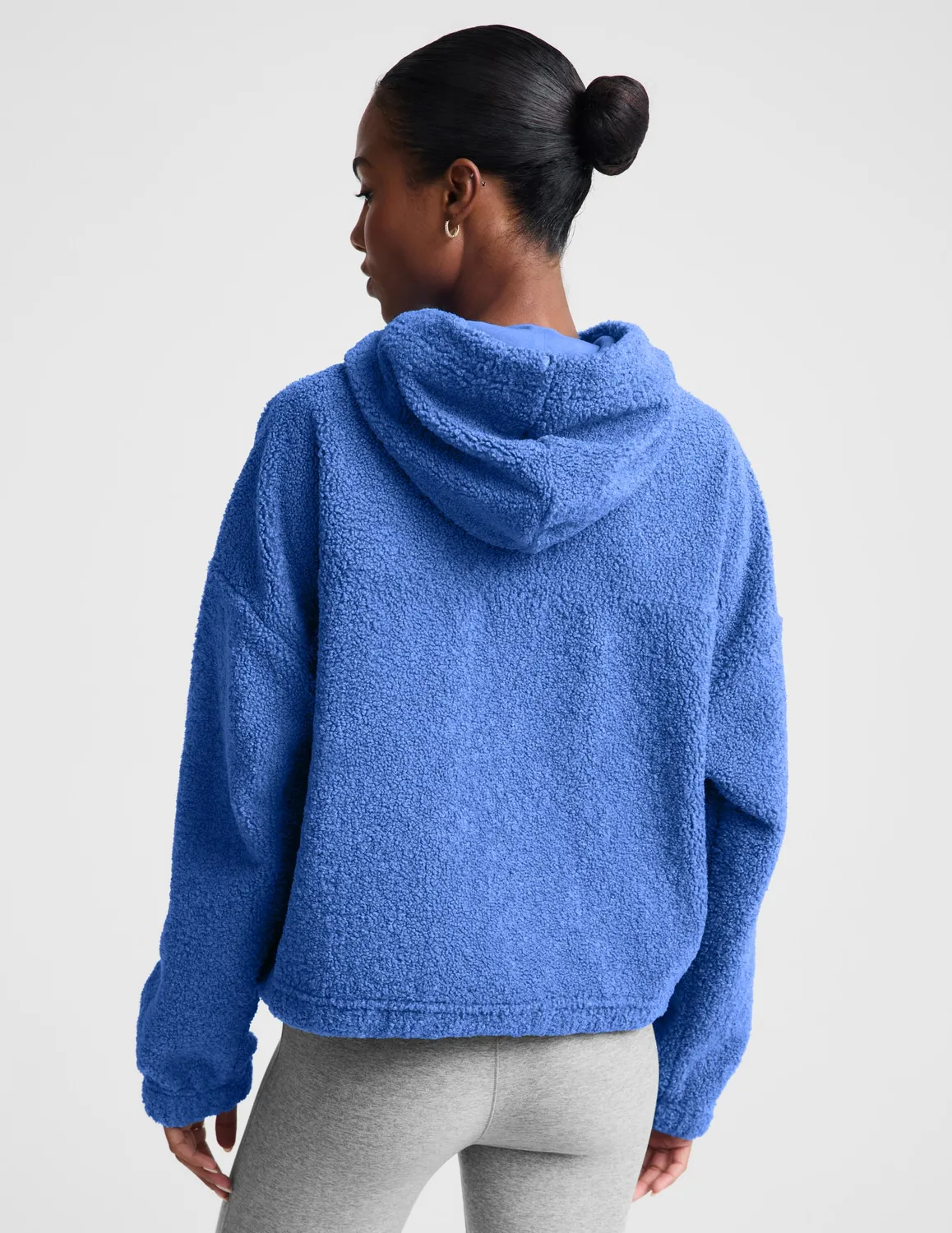 Beyond Yoga Unity 1/4 Zip Hoodie hoodie Mineral Blue bouclé