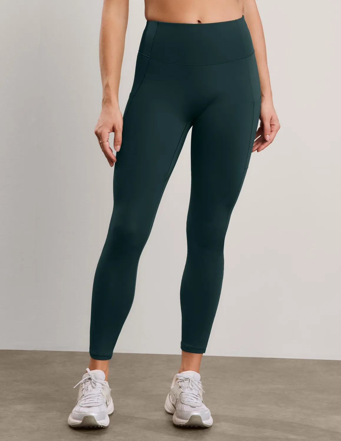 Beyond Yoga Pacer Fleece-Backed Pocket leggings Dark Ivy fodrade