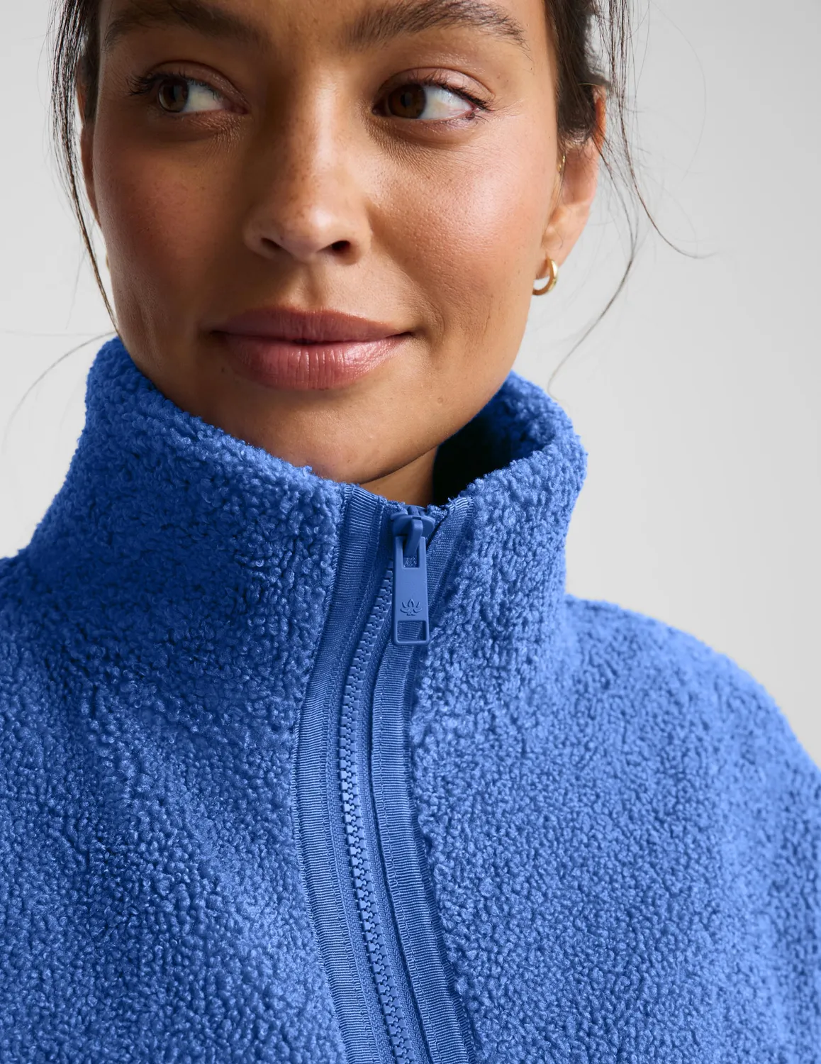 Beyond Yoga Unity Zip Jacket fleecetröja Mineral Blue blå