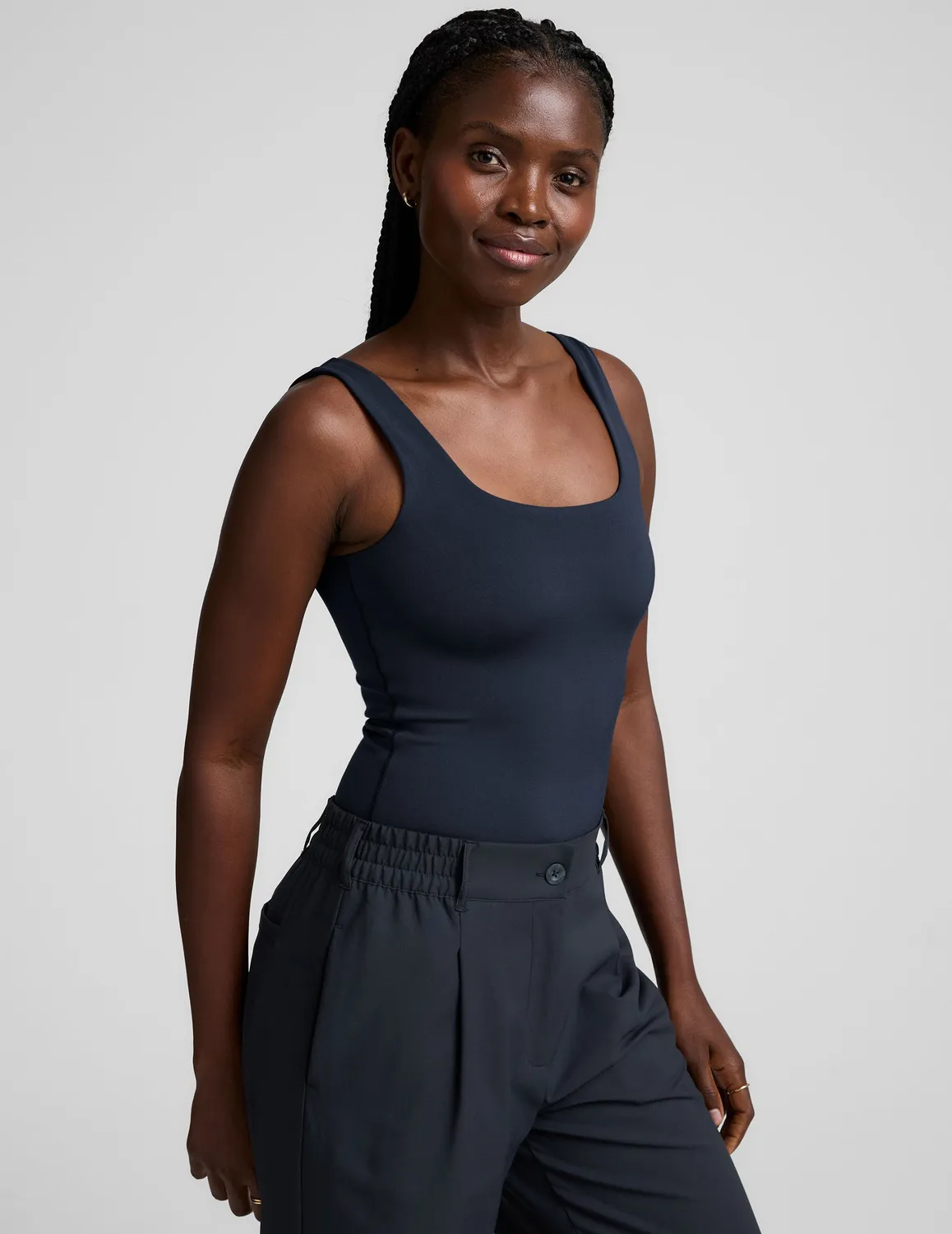 Beyond Yoga Base Tank Bodysuit body marinblå tight