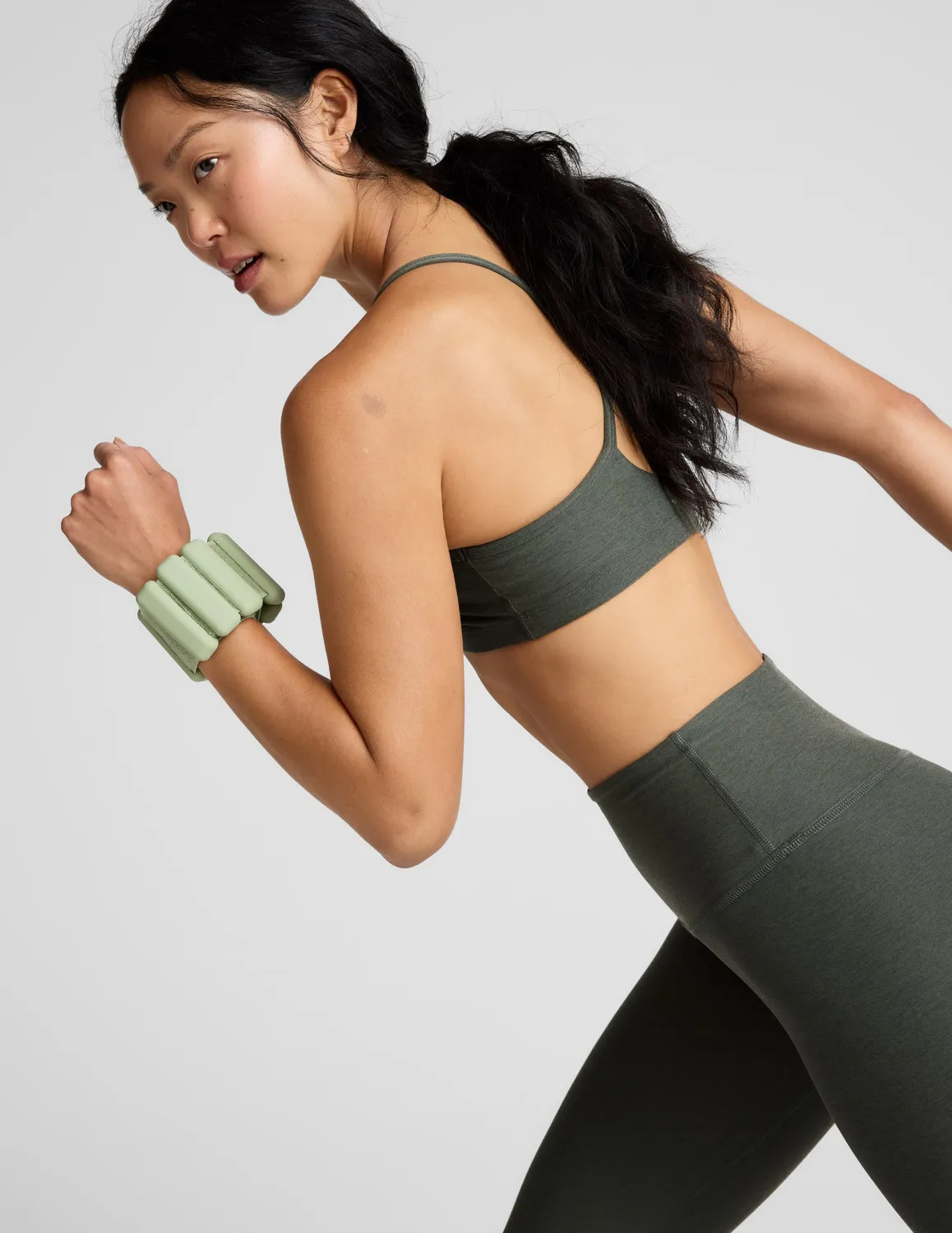 Beyond Yoga Spacedye Slim Racerback sportbh Dusty Forest mörkgrön
