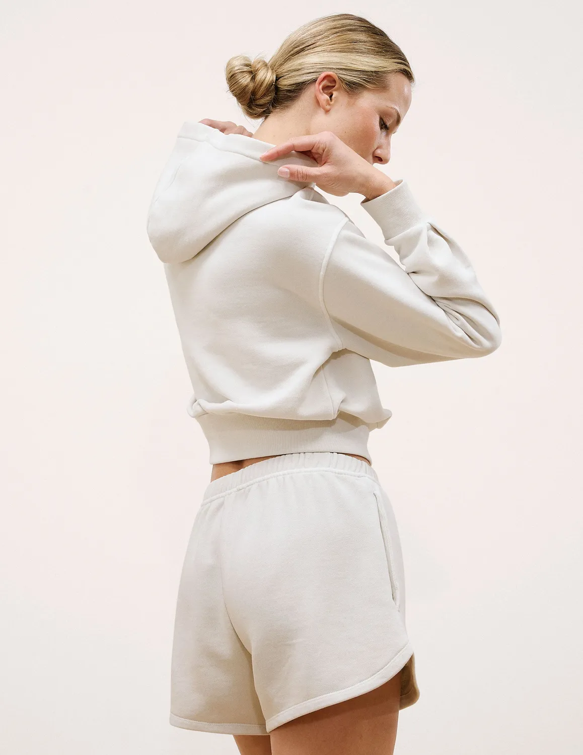 Beyond Yoga Fade Out hoodie Washed Vintage White relaxed