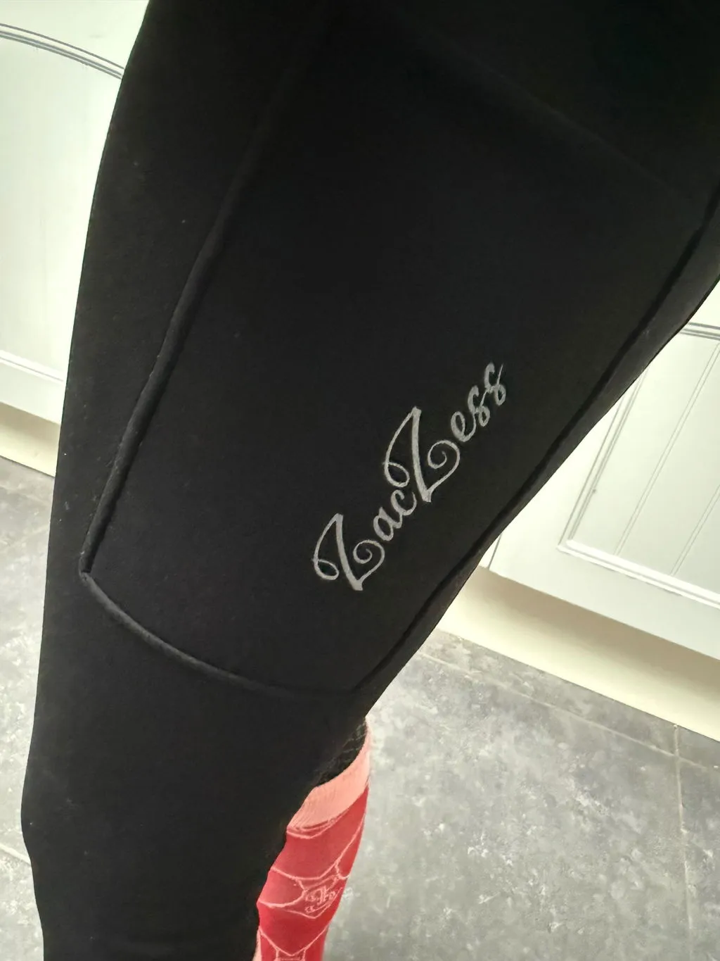 ZacZess Teddy Winter Leggings ridleggings grön teddyfodrad