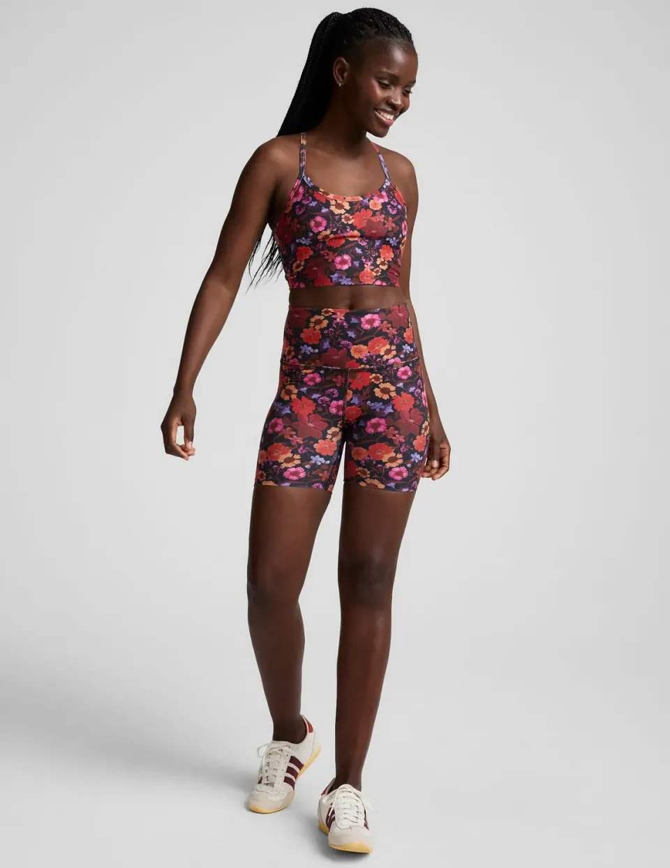 Beyond Yoga SoftMark Keep Pace Biker Short cykelbyxor Summer Bouquet