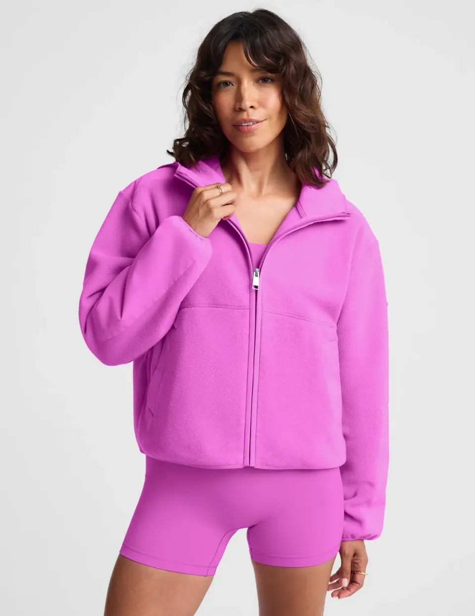 Beyond Yoga PolarFlex Fleece Jacket jacka Electric Fuchsia