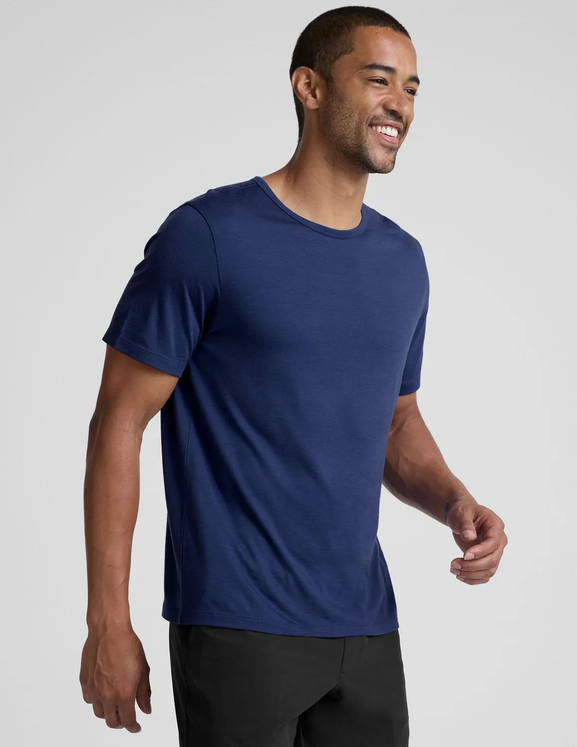 Beyond Yoga Merino Wool Crew t-shirt dark cobalt ull avslappnad
