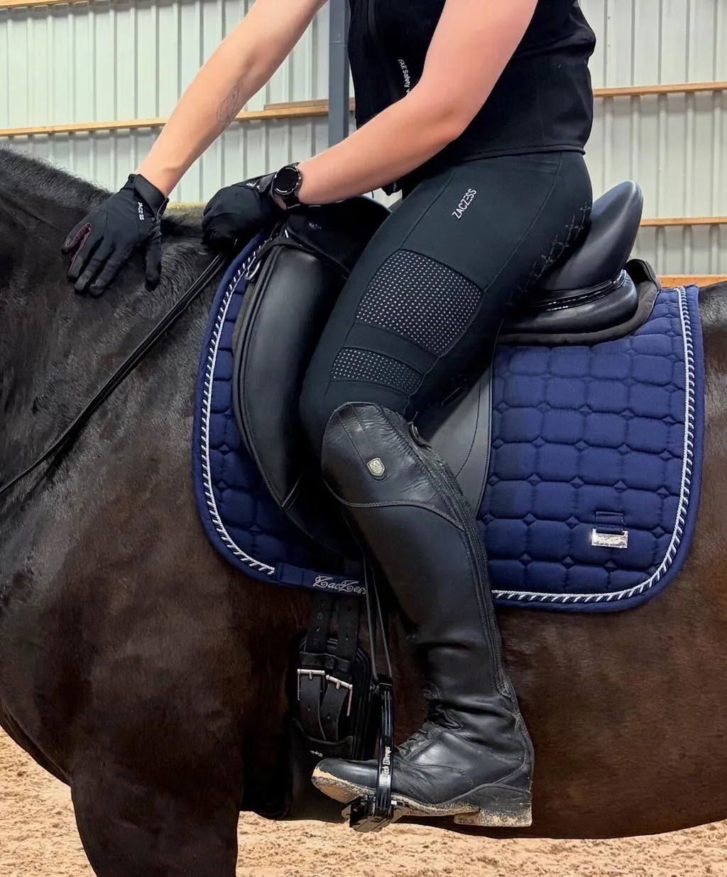 ZacZess AirFlex Leggings Black ridleggings svart dam full grip