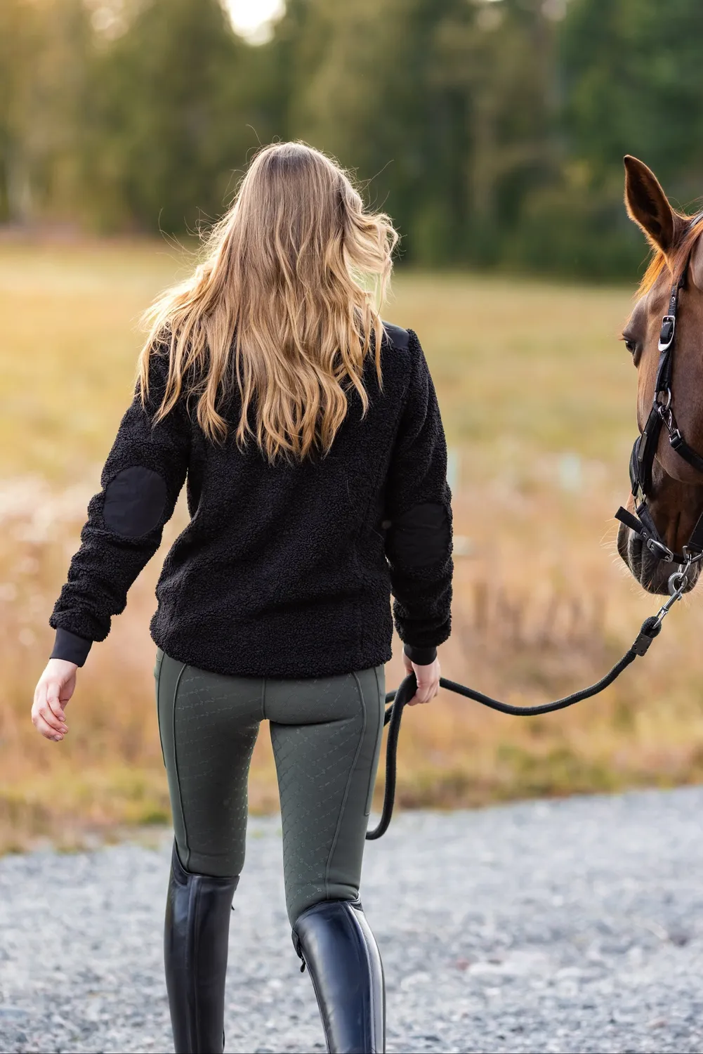 ZacZess Teddy Winter Leggings ridleggings grön teddyfodrad