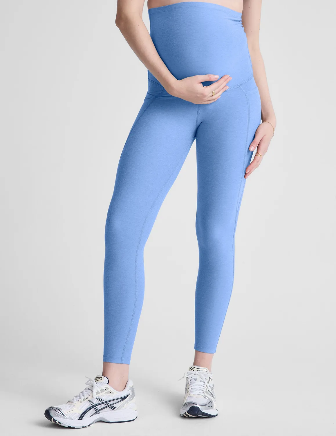 Beyond Yoga Spacedye Love the Bump mammaleggings Flower Blue midi