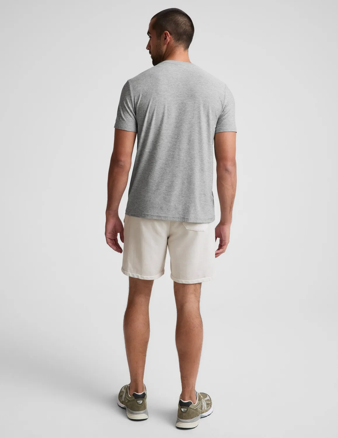 Beyond Yoga Beach Washed Terry herrshorts Vintage White bomull