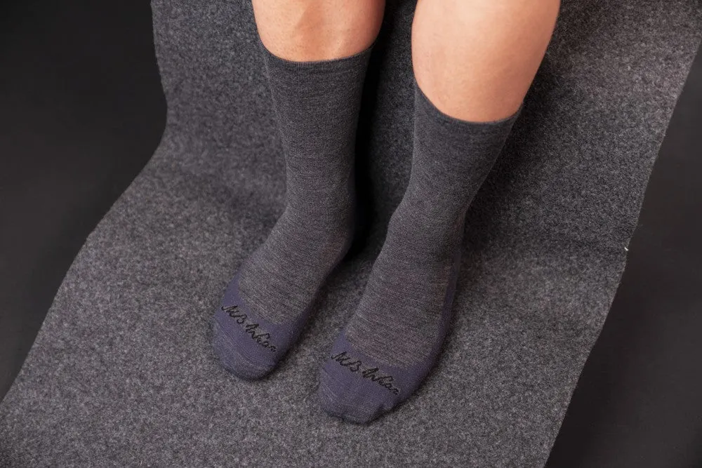 MB Wear Siberia Grey strumpor grå merinoull
