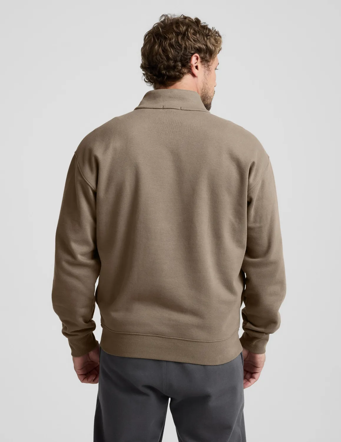 Beyond Yoga LuxeFleece Half Zip sweatshirt Mushroom unisex