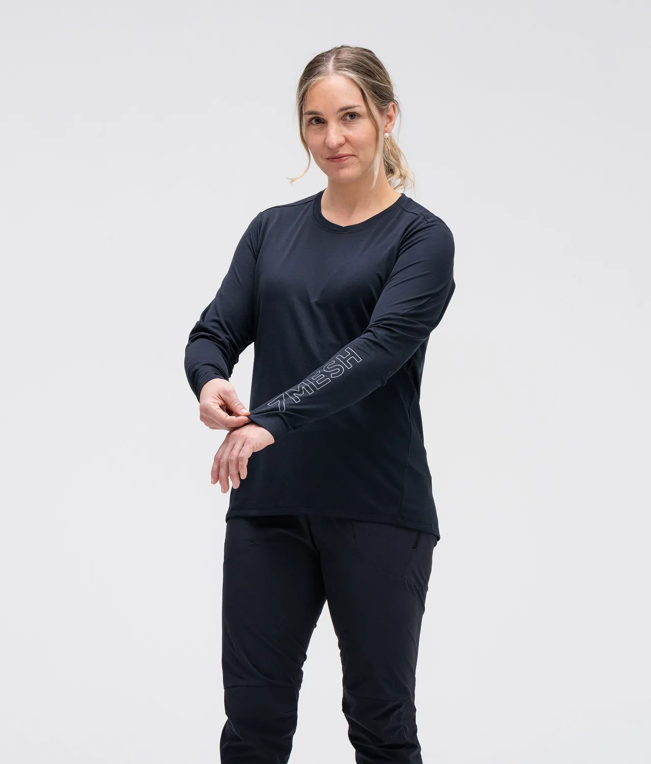 7MESH Roam långärmad tröja dam Black snabbtorkande
