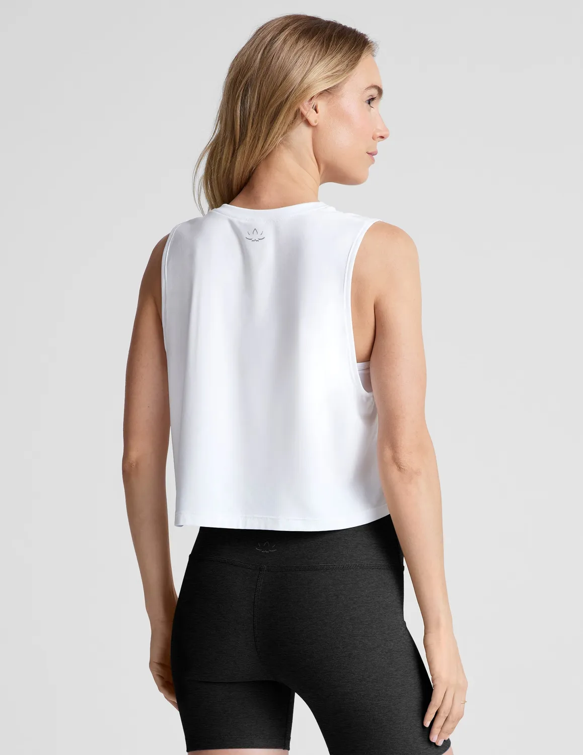 Beyond Yoga Featherweight Minimal Cropped Tank träningstopp Cloud White lätt