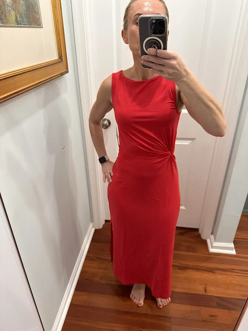 Beyond Yoga Rotation Side Twist Midi Dress klänning Woodland brun