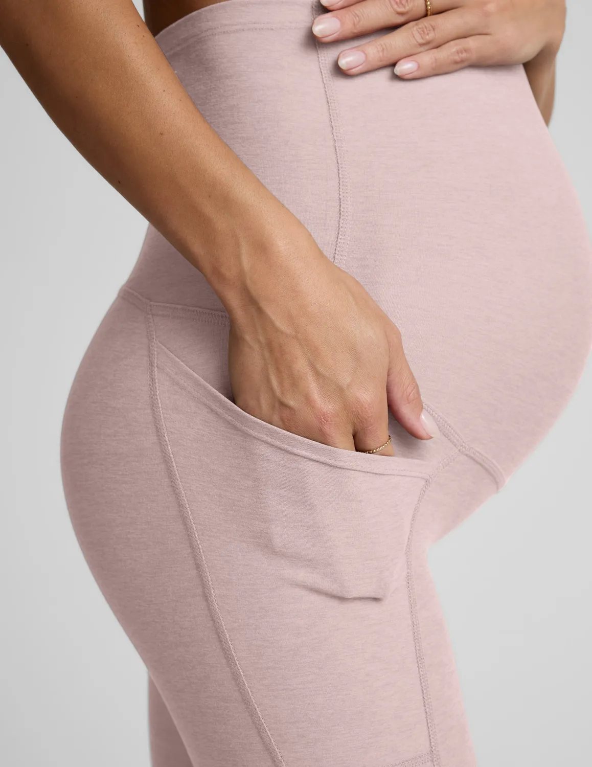 Beyond Yoga Spacedye Love the Bump mammaleggings Pale Pink melerad